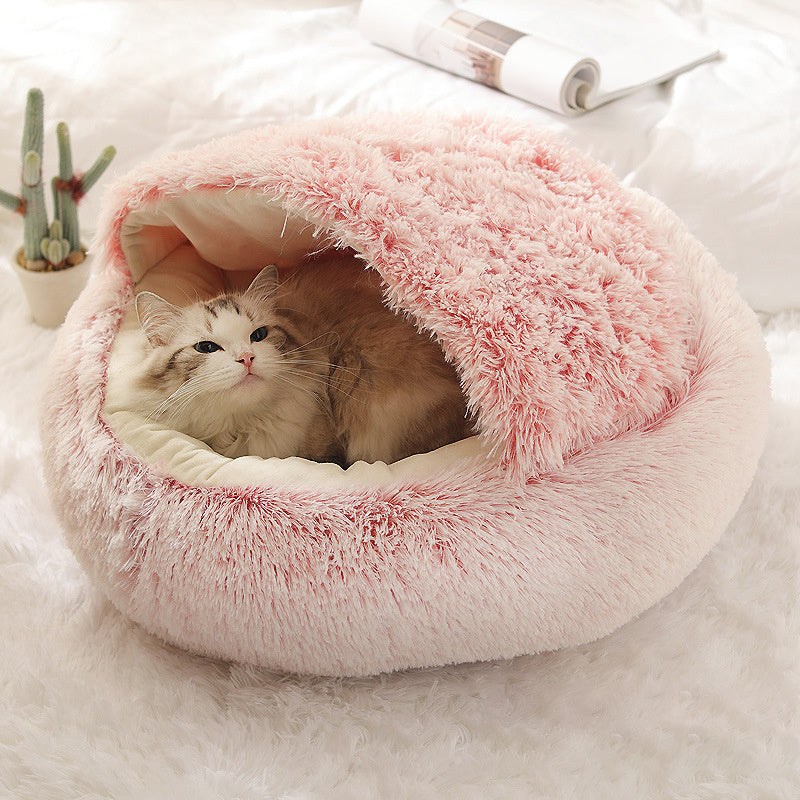 Cocon Douillet pour Chat ou Petit Chien — Nid moelleux anti-stress