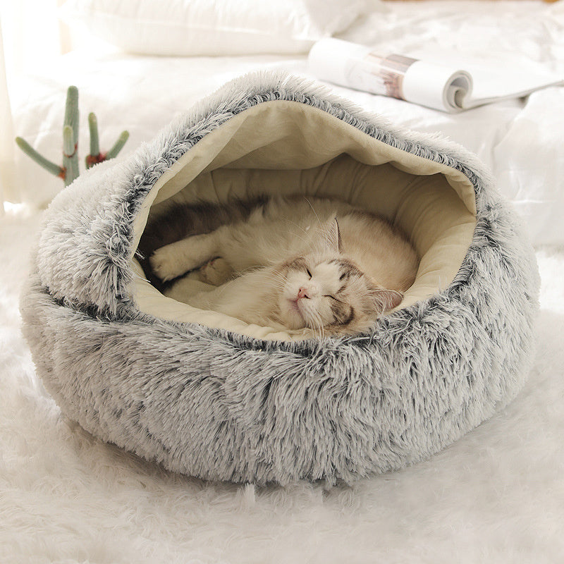 Cocon Douillet pour Chat ou Petit Chien — Nid moelleux anti-stress