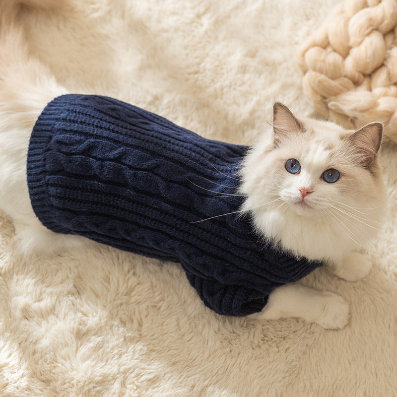 Pull en laine confortable pour animaux de compagnie - basique et intemporel