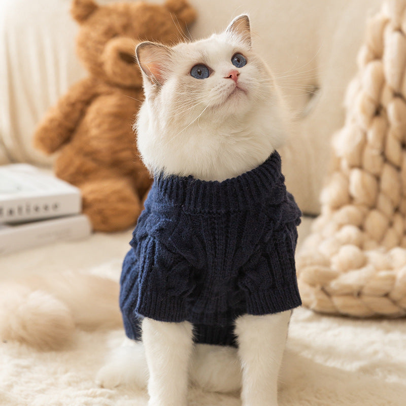Pull en laine confortable pour animaux de compagnie - basique et intemporel