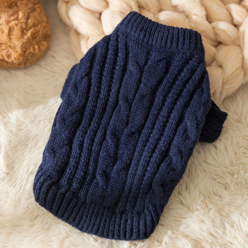 Pull en laine confortable pour animaux de compagnie - basique et intemporel