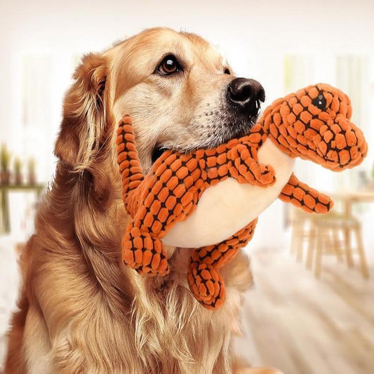 Peluche dinosaure - câline et douce pour chiens et chats