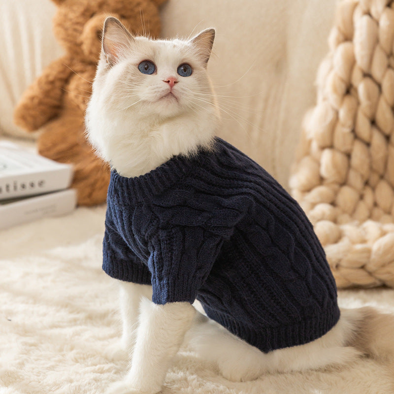 Pull en laine confortable pour animaux de compagnie - basique et intemporel